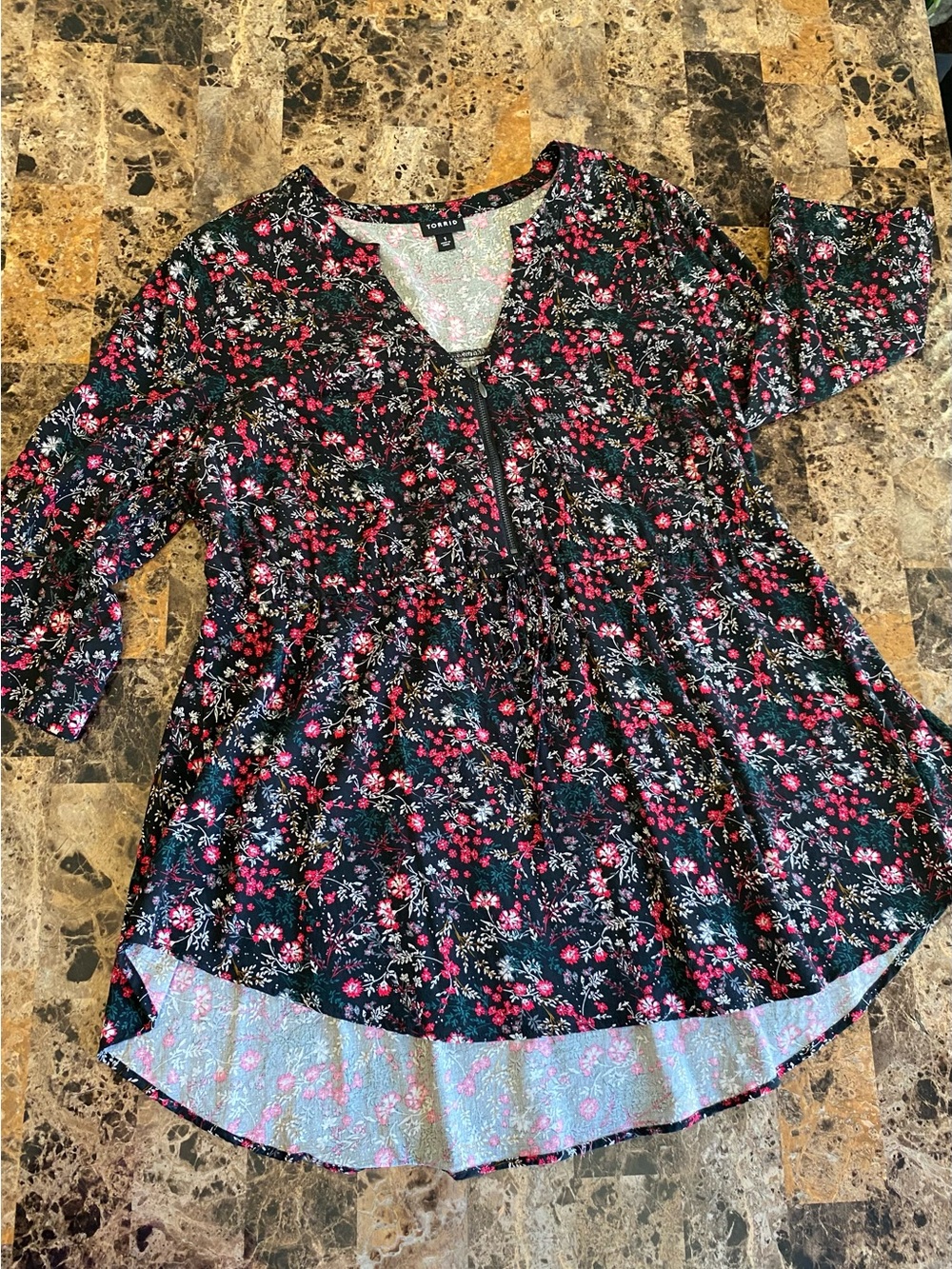Torrid Babydoll Stretch Challis Tunic